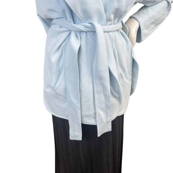 Lululemon Soft Streme Wrap Belted Sweater in Powder Blue Size M/L - Picture 4 of 16